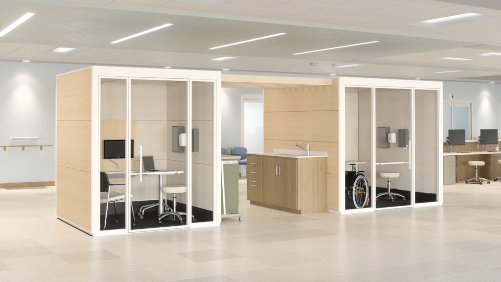 SnapCab Healthcare pods fast-track hospital modernizations. These modular pods also offer adaptable and flexible space solutions for healthcare environments.